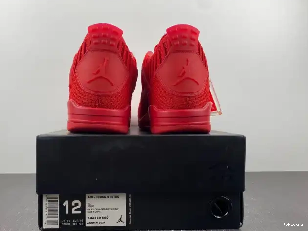 Rep TBkick Red Flyknit Jordan Retro 4 AQ3559-600 0506